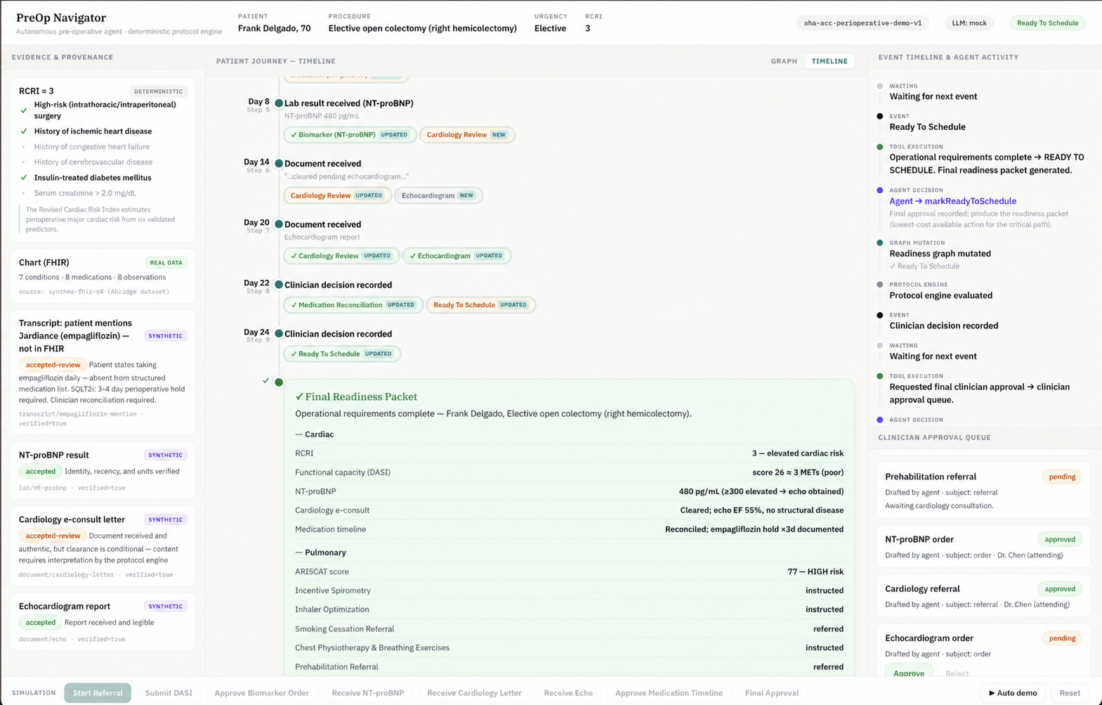 Screenshot of preop navigator